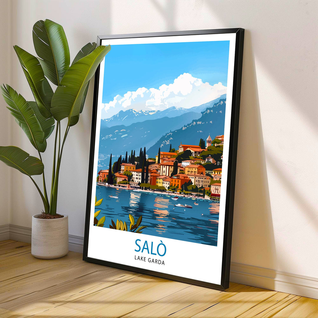 Salo Lake Garda Italy Travel Print Wall Decor Wall Art Lake Garda Wall Hanging Home Décor Lake Garda Gift Art Lovers Italy Art Lover