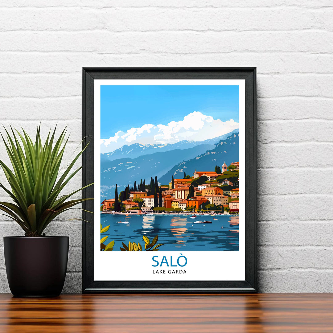 Salo Lake Garda Italy Travel Print Wall Decor Wall Art Lake Garda Wall Hanging Home Décor Lake Garda Gift Art Lovers Italy Art Lover