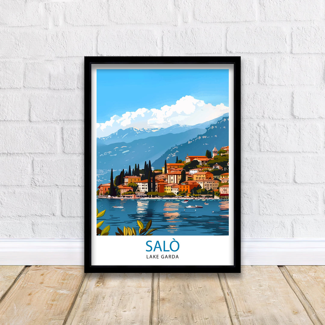 Salo Lake Garda Italy Travel Print Wall Decor Wall Art Lake Garda Wall Hanging Home Décor Lake Garda Gift Art Lovers Italy Art Lover