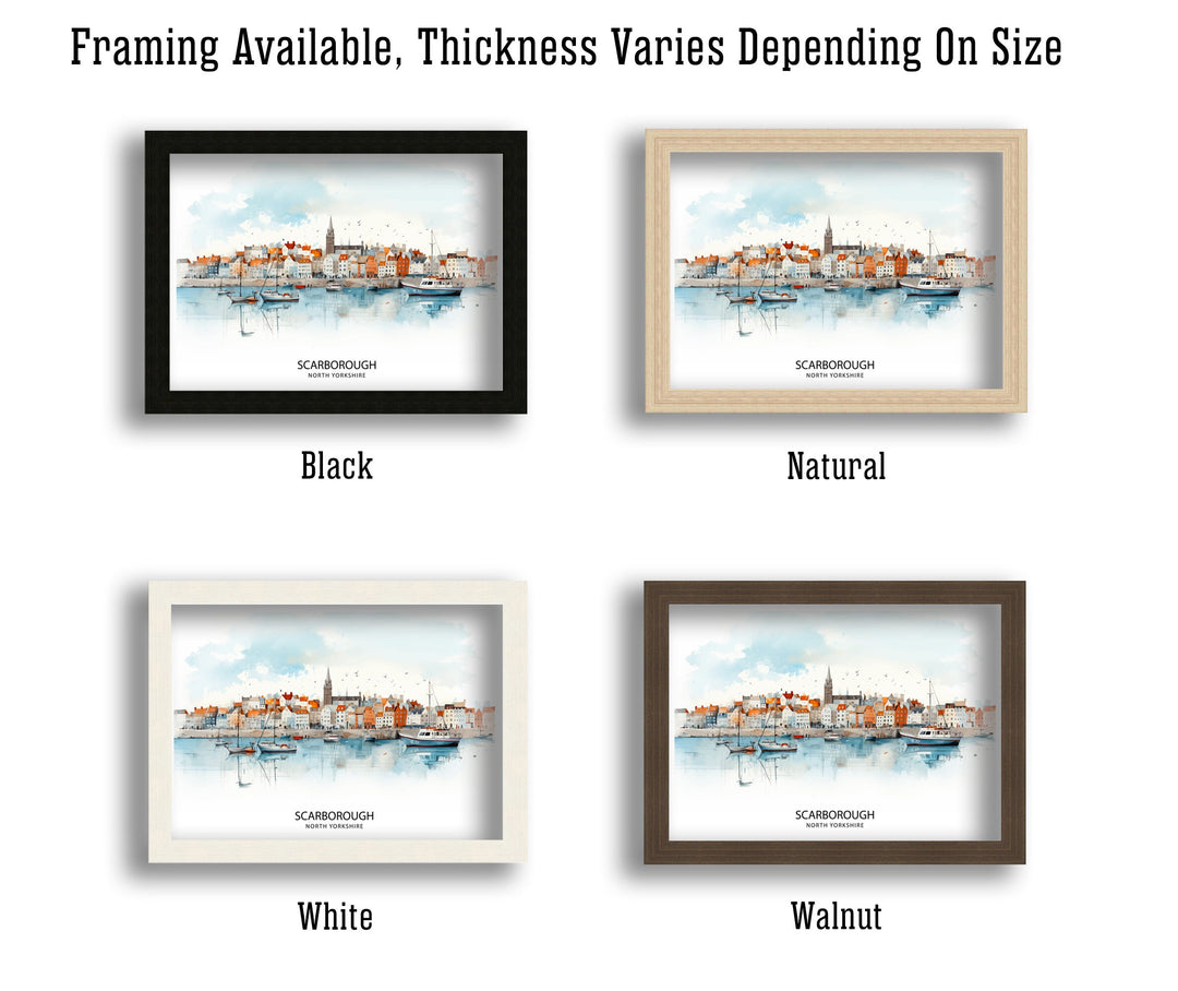 Scarborough Skyline Print Wall Decor Wall Art Scarborough Wall Hanging Home Décor Scarborough Gift Art Lovers UK Skyline Art Lover