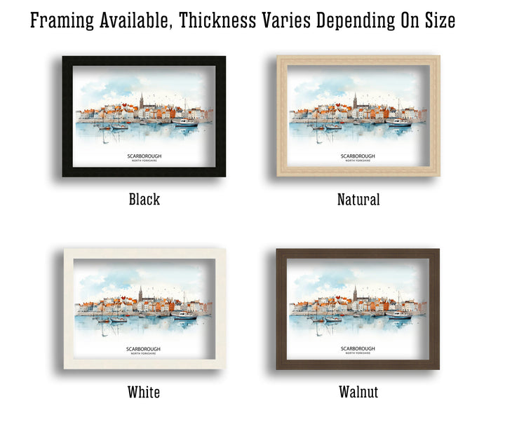 Scarborough Skyline Print Wall Decor Wall Art Scarborough Wall Hanging Home Décor Scarborough Gift Art Lovers UK Skyline Art Lover