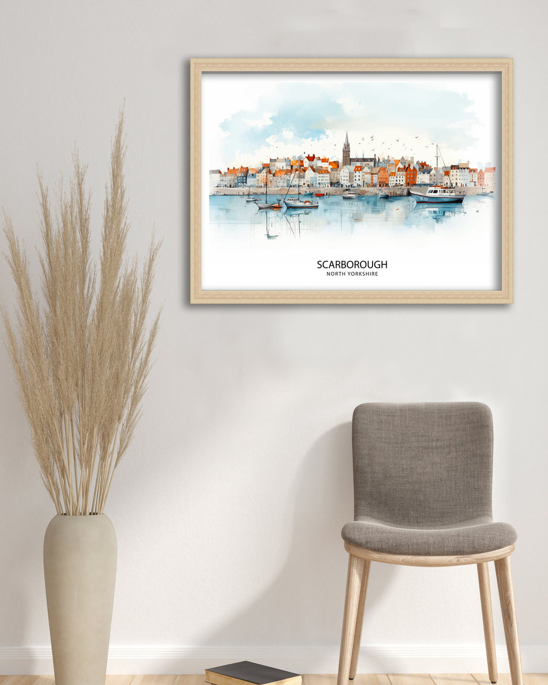 Scarborough Skyline Print Wall Decor Wall Art Scarborough Wall Hanging Home Décor Scarborough Gift Art Lovers UK Skyline Art Lover