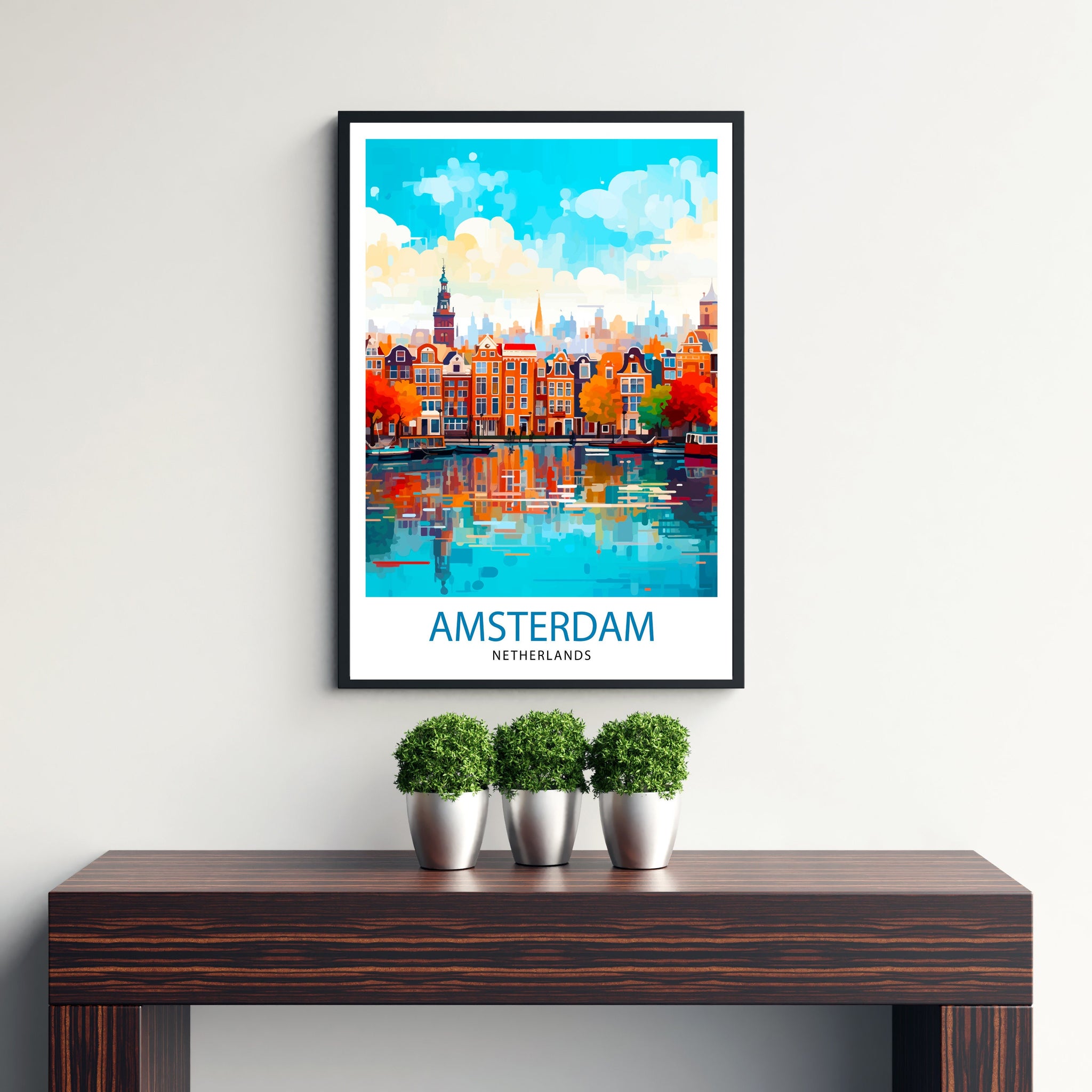 Amsterdam Netherlands Travel Print Wall Decor Wall Art Amsterdam Wall Hanging Home Décor Amsterdam Gift Art Lovers Netherlands Art