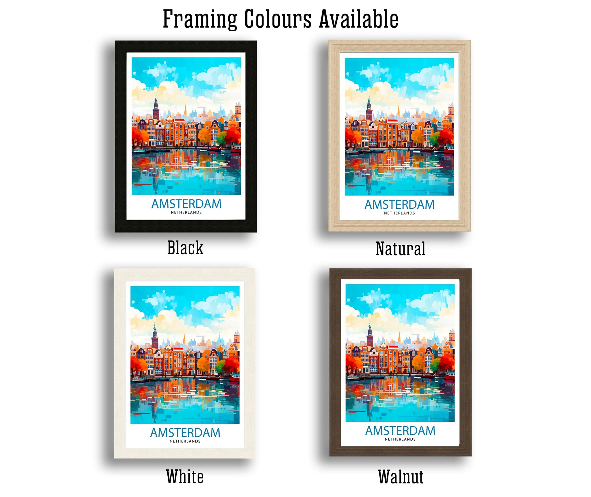 Amsterdam Netherlands Travel Print Wall Decor Wall Art Amsterdam Wall Hanging Home Décor Amsterdam Gift Art Lovers Netherlands Art