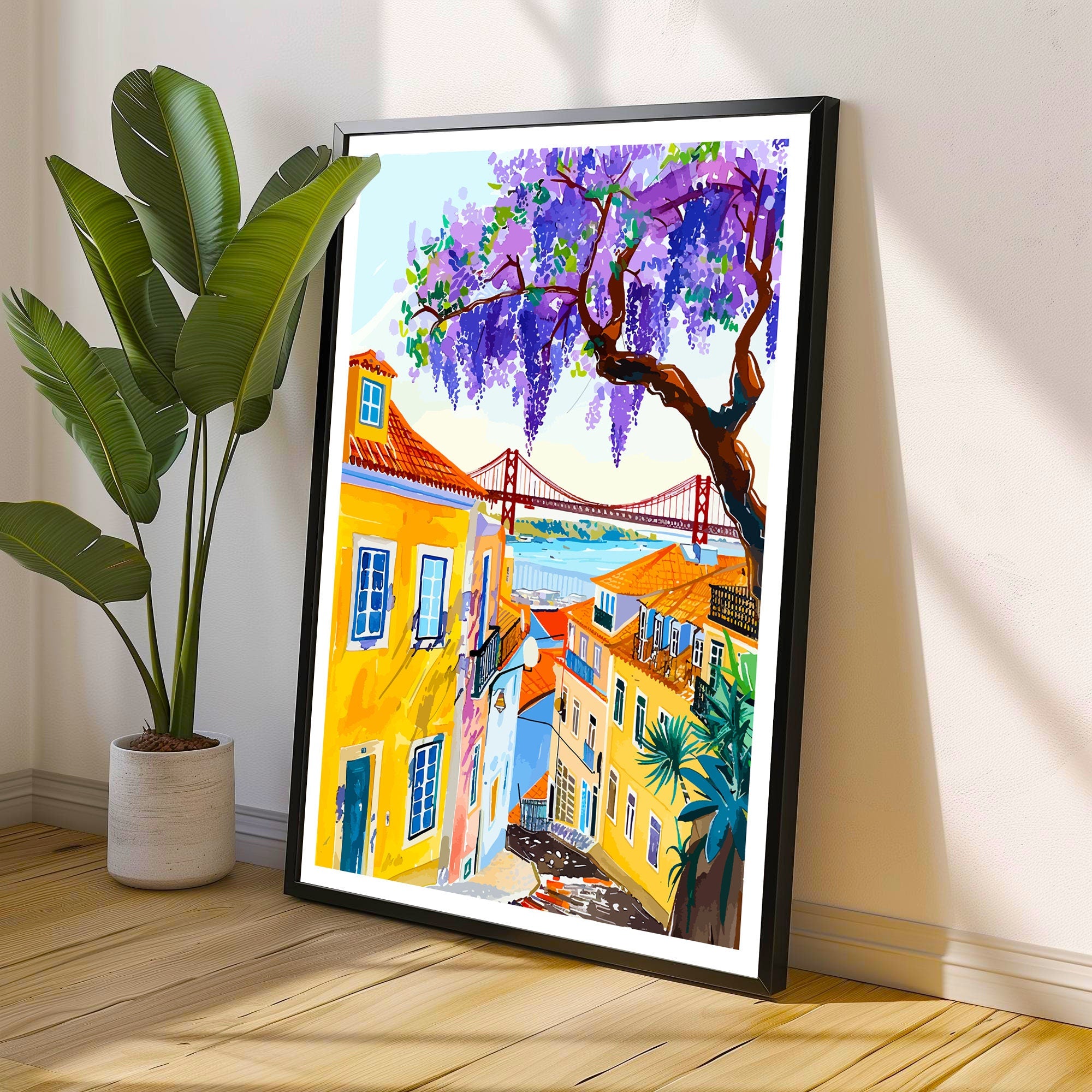 Lisbon Portugal Travel Print Wall Decor Wall Art Lisbon Wall Hanging Home Décor Lisbon Gift Art Lovers Portugal Art Lover Gift Print Art