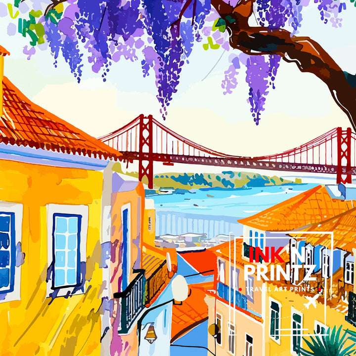 Lisbon Portugal Travel Print Wall Decor Wall Art Lisbon Wall Hanging Home Décor Lisbon Gift Art Lovers Portugal Art Lover Gift Print Art