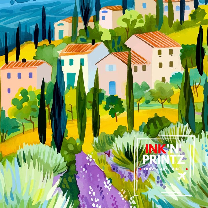 Provence France Travel Print Wall Decor Wall Art Provence Wall Hanging Home Décor Provence Gift Art Lovers France Art Lover Gift Print Art