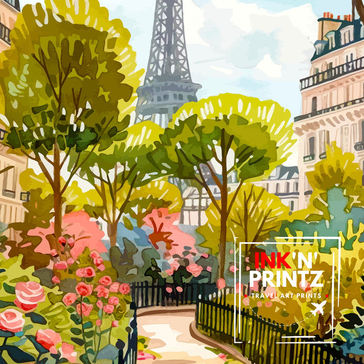 Paris France Travel Poster