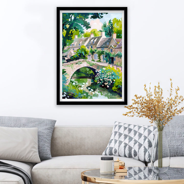 Cotswolds Travel Print Cotswolds Wall Art Cotswolds Illustration Travel Poster Gift Cotswolds Home Decor