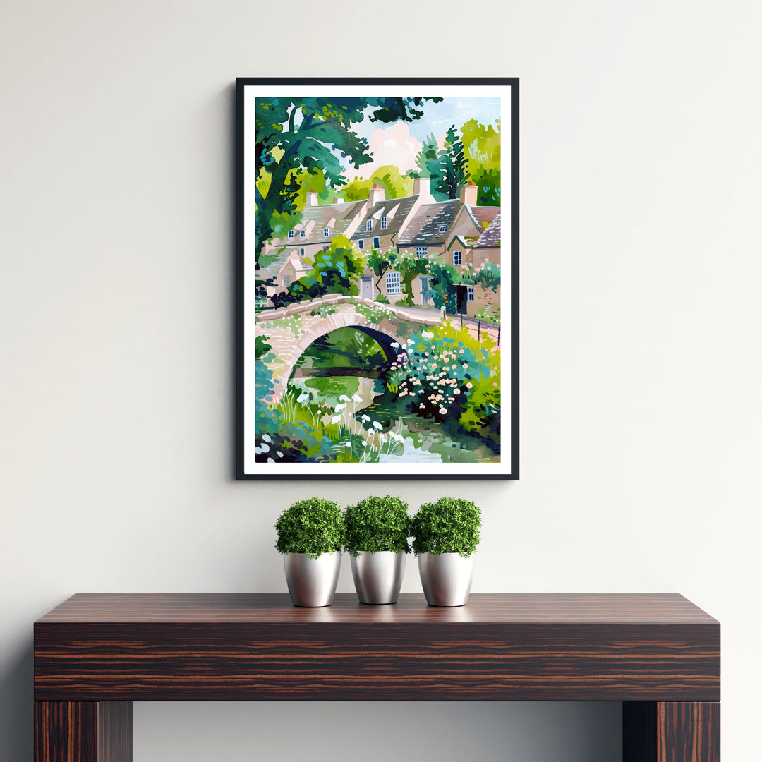 Cotswolds Travel Print Cotswolds Wall Art Cotswolds Illustration Travel Poster Gift Cotswolds Home Decor