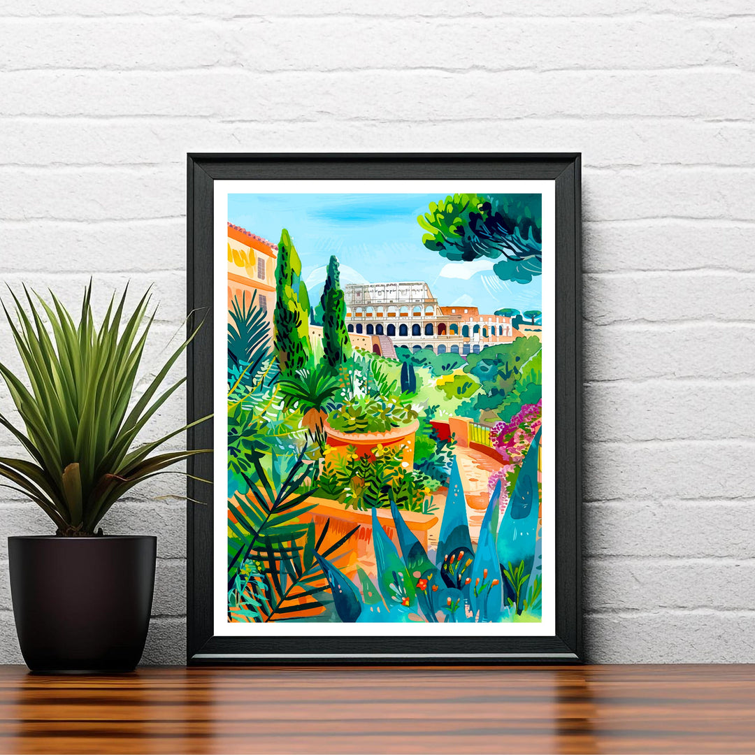 Rome Italy Travel Print Rome Wall Art Italy Travel Poster Rome Home Decor Italy Illustration Travel Gift for Rome Italy Wall Art