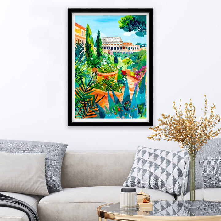 Rome Italy Travel Print Rome Wall Art Italy Travel Poster Rome Home Decor Italy Illustration Travel Gift for Rome Italy Wall Art