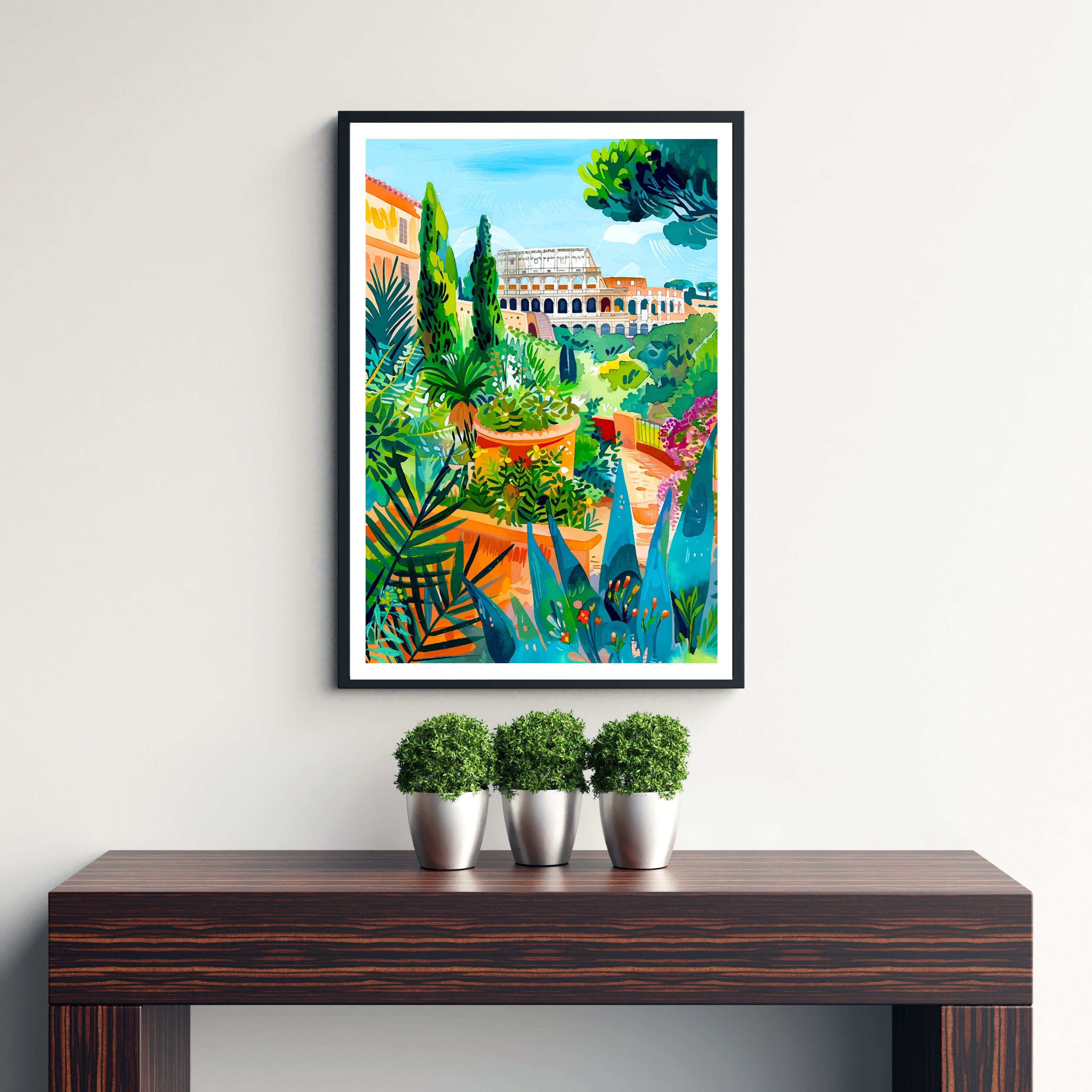 Rome Italy Travel Print Rome Wall Art Italy Travel Poster Rome Home Decor Italy Illustration Travel Gift for Rome Italy Wall Art
