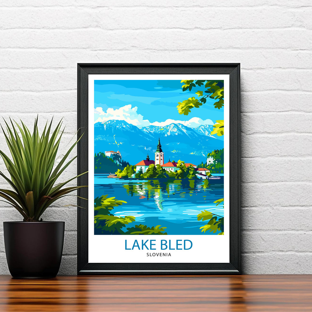 Lake Bled Slovenia Travel Poster