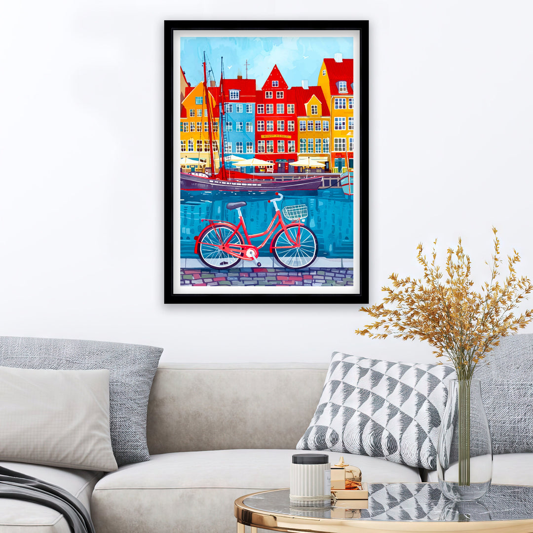 Copenhagen Denmark Travel Print Wall Decor Wall Art Copenhagen Wall Hanging Home Décor Copenhagen Gift Art Lovers Denmark Art Lover