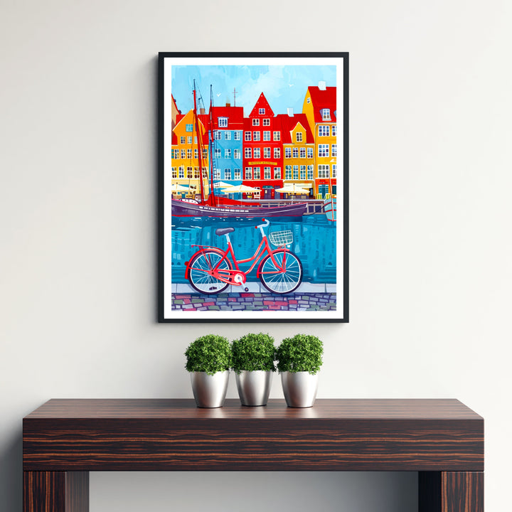 Copenhagen Denmark Travel Print Wall Decor Wall Art Copenhagen Wall Hanging Home Décor Copenhagen Gift Art Lovers Denmark Art Lover