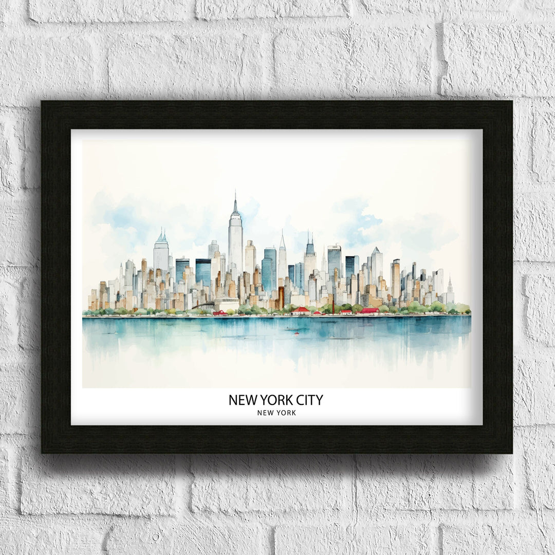 New York City Travel Print Wall Decor Wall Art New York City Wall Hanging Home Décor New York City Gift Art Lovers USA Art Lover Gift Print