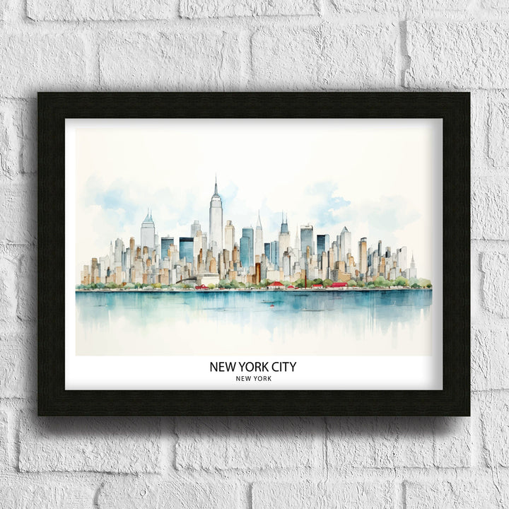 New York City Travel Print Wall Decor Wall Art New York City Wall Hanging Home Décor New York City Gift Art Lovers USA Art Lover Gift Print