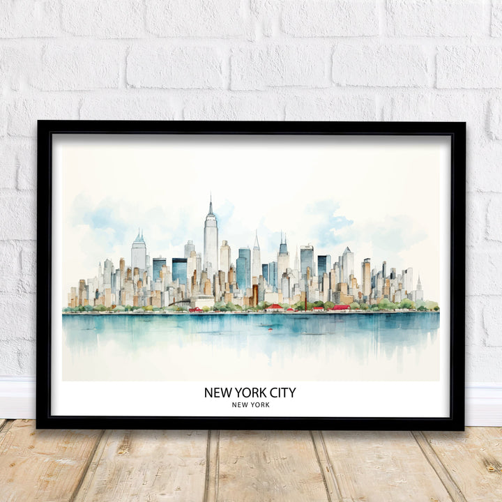 New York City Travel Print Wall Decor Wall Art New York City Wall Hanging Home Décor New York City Gift Art Lovers USA Art Lover Gift Print