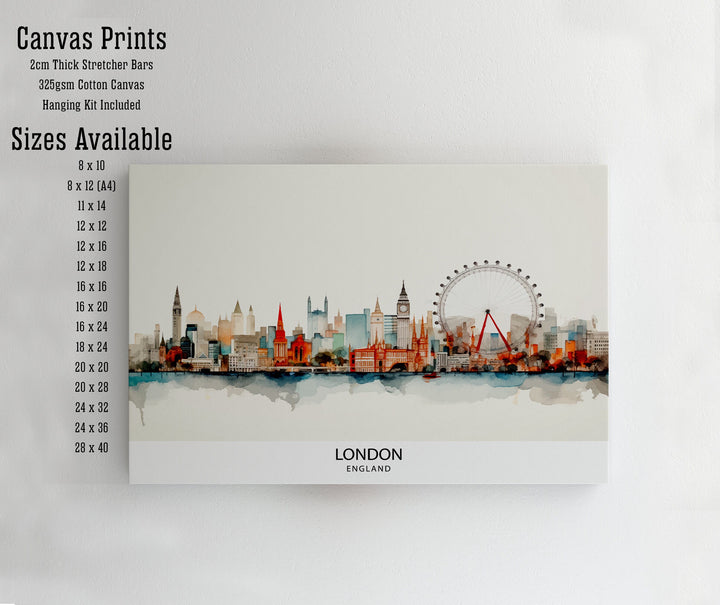 London England Travel Print Wall Decor Wall Art London Wall Hanging Home Décor London Gift Art Lovers UK Art Lover Gift Print Art