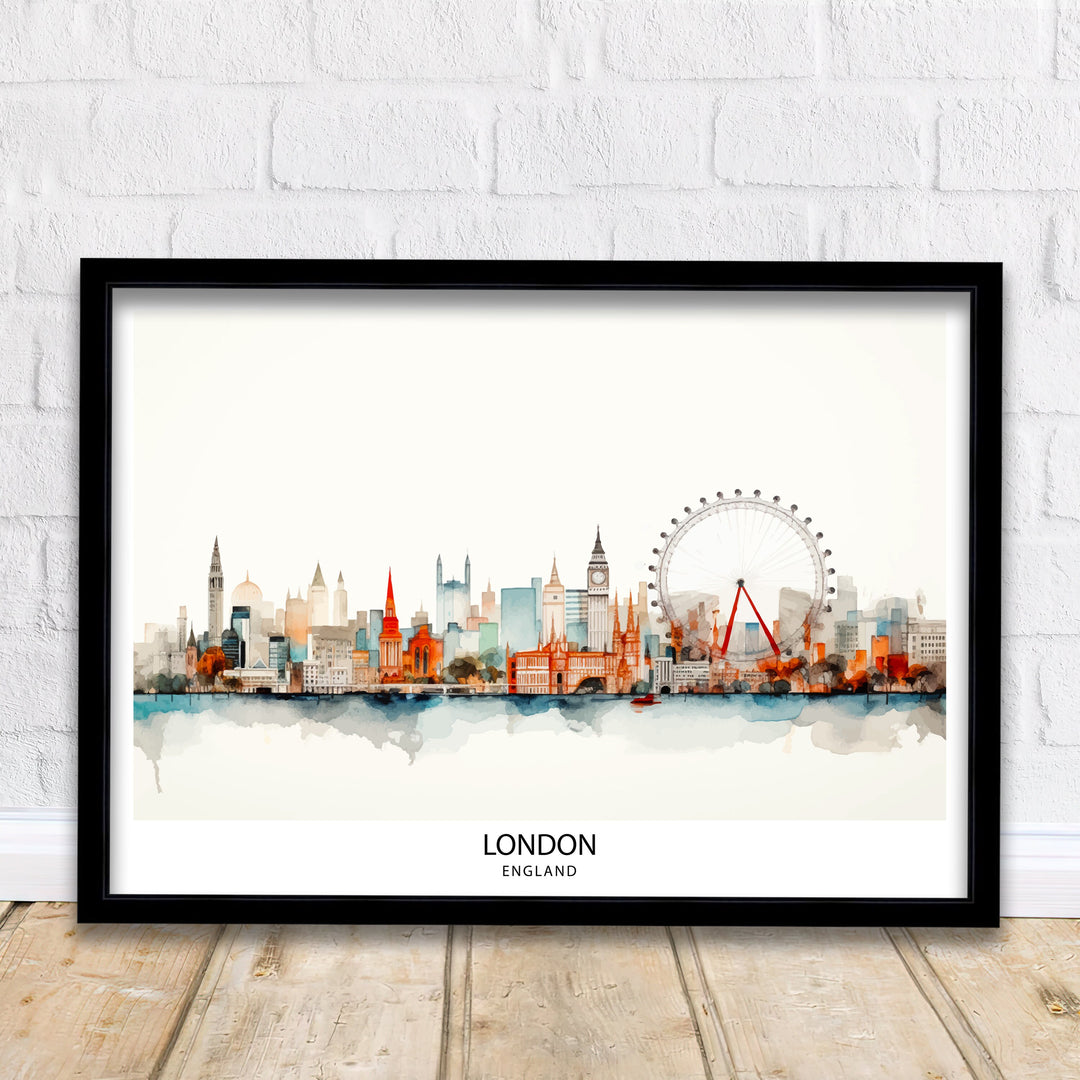 London England Travel Print Wall Decor Wall Art London Wall Hanging Home Décor London Gift Art Lovers UK Art Lover Gift Print Art