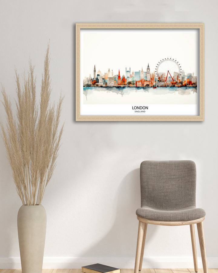 London England Travel Print Wall Decor Wall Art London Wall Hanging Home Décor London Gift Art Lovers UK Art Lover Gift Print Art