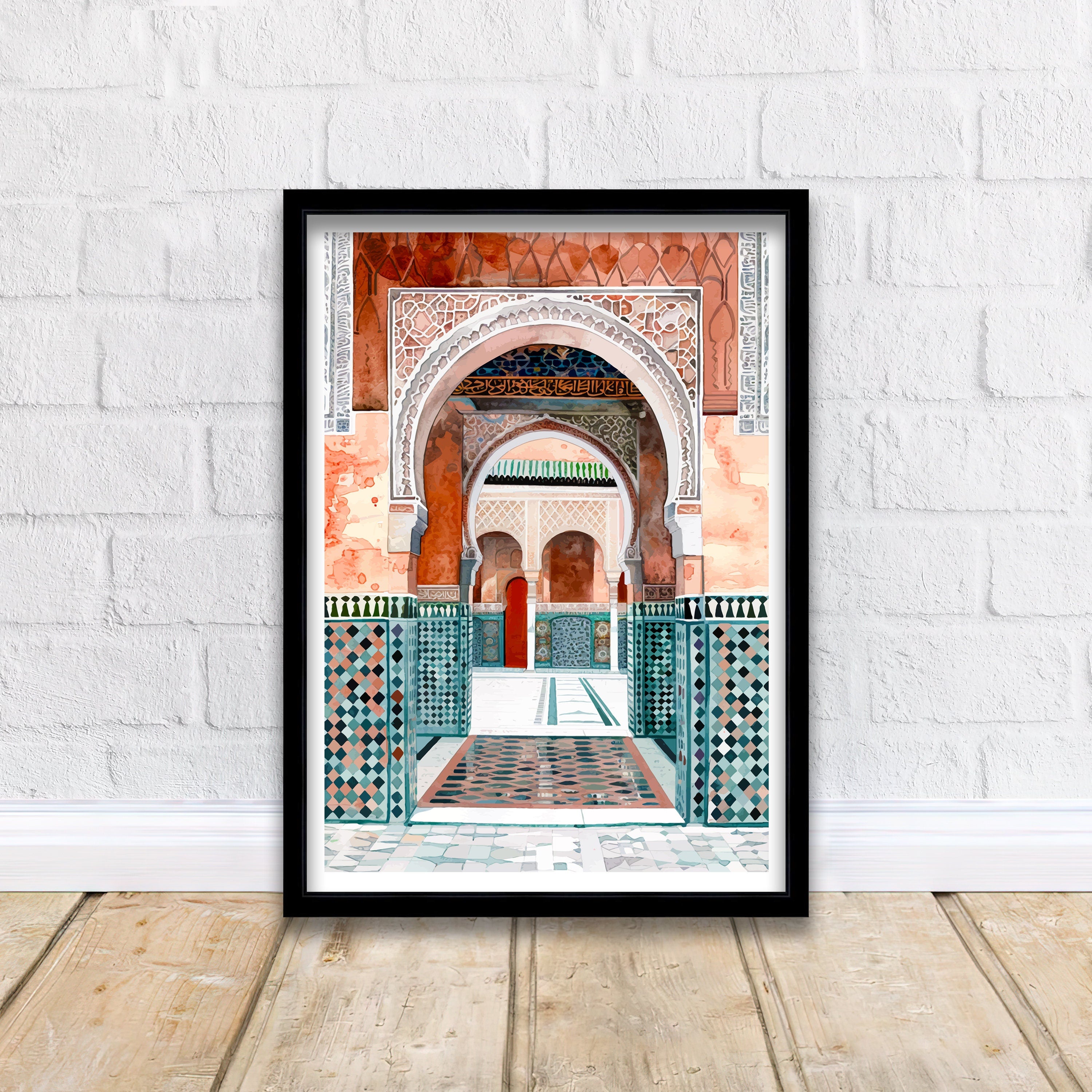 Marrakesh Morocco Travel Print Wall Decor Wall Art Marrakesh Wall Hanging Home Décor Marrakesh Gift Art Lovers Morocco Art Lover Gift