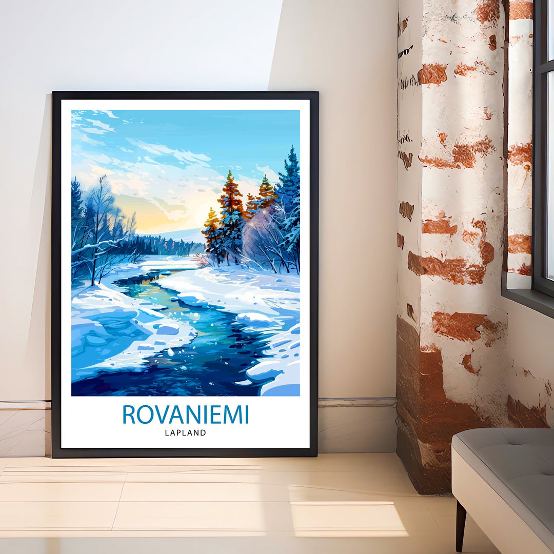 Rovaniemi Lapland Travel Poster