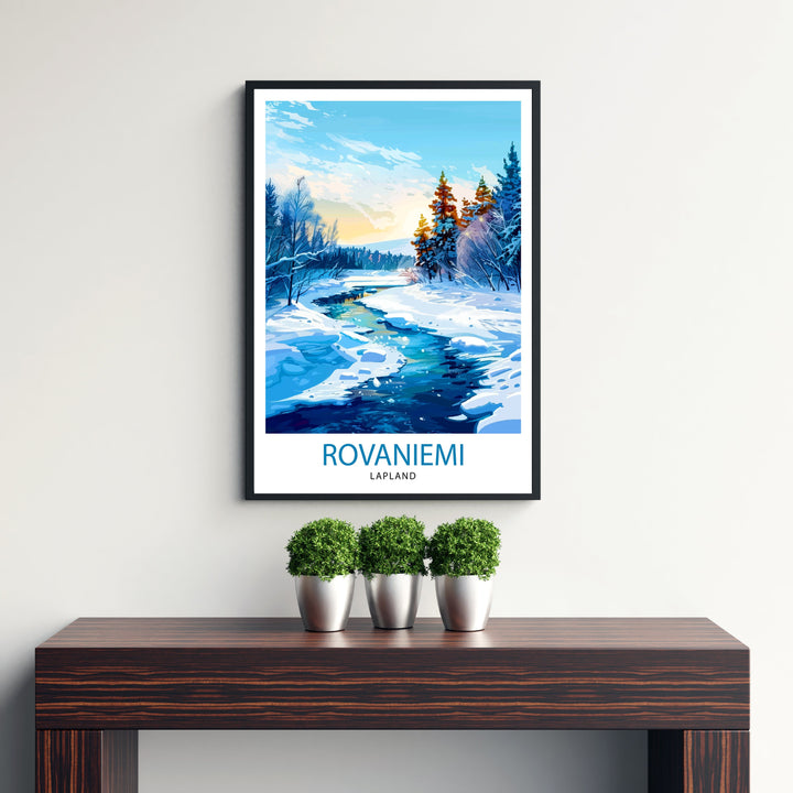 Rovaniemi Lapland Travel Print Wall Decor Wall Art Rovaniemi Wall Hanging Home Décor Rovaniemi Gift Art Lovers Finnish Art Lover Gift Print