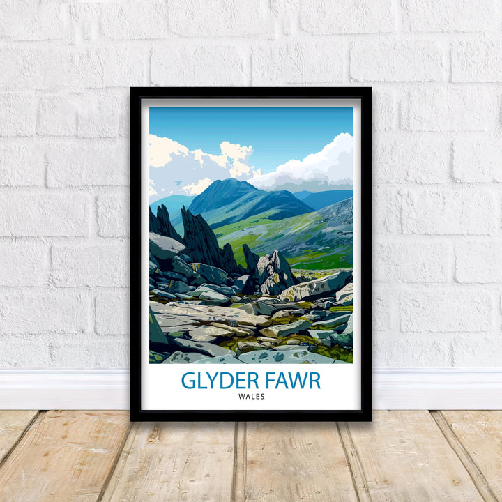 Glyder Fawr Wales Travel Poster