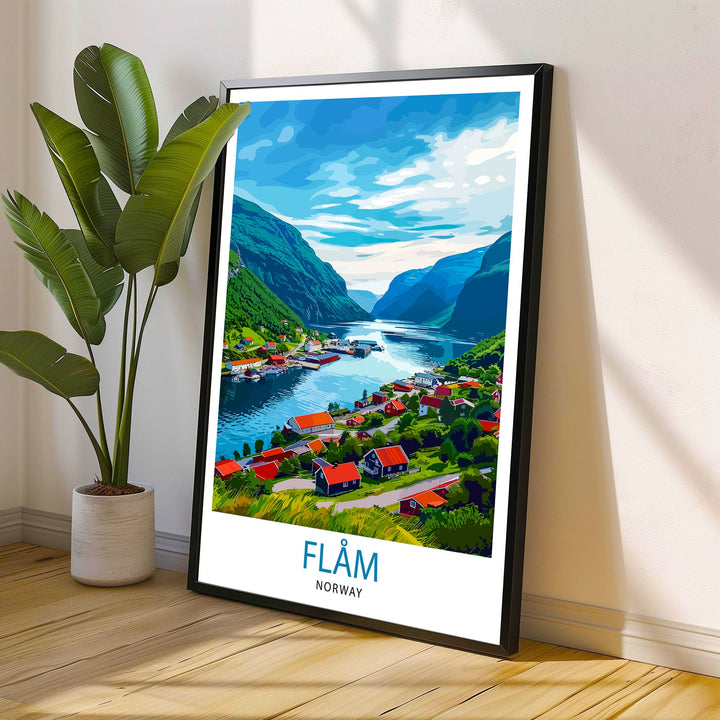 Flam Norway Travel Print Wall Decor Wall Art Flam Wall Hanging Home Décor Flam Gift Art Lovers Norwegian Art Lover Gift Print Art