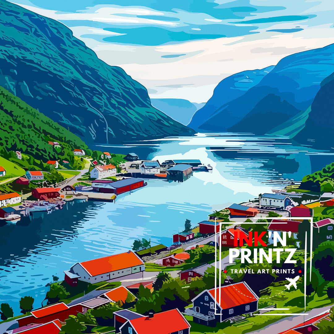 Flam Norway Travel Print Wall Decor Wall Art Flam Wall Hanging Home Décor Flam Gift Art Lovers Norwegian Art Lover Gift Print Art