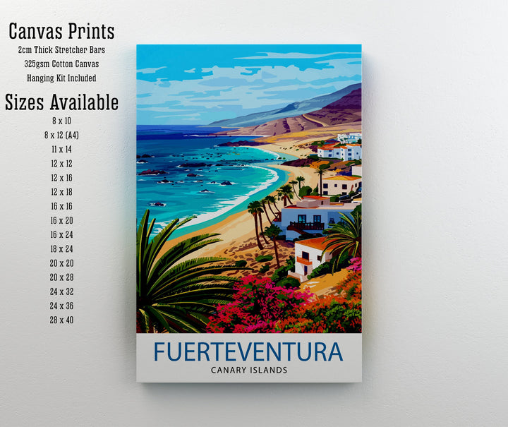 Fuerteventura Travel Print Wall Decor Wall Art Fuerteventura Wall Hanging Home Décor Fuerteventura Gift Art Lovers Canary Islands Art Lover