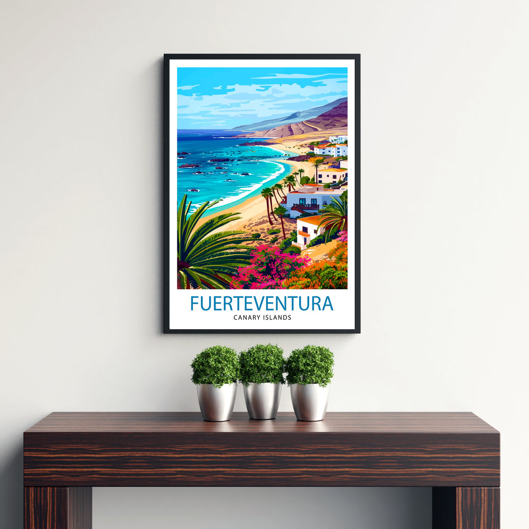 Fuerteventura Travel Print Wall Decor Wall Art Fuerteventura Wall Hanging Home Décor Fuerteventura Gift Art Lovers Canary Islands Art Lover