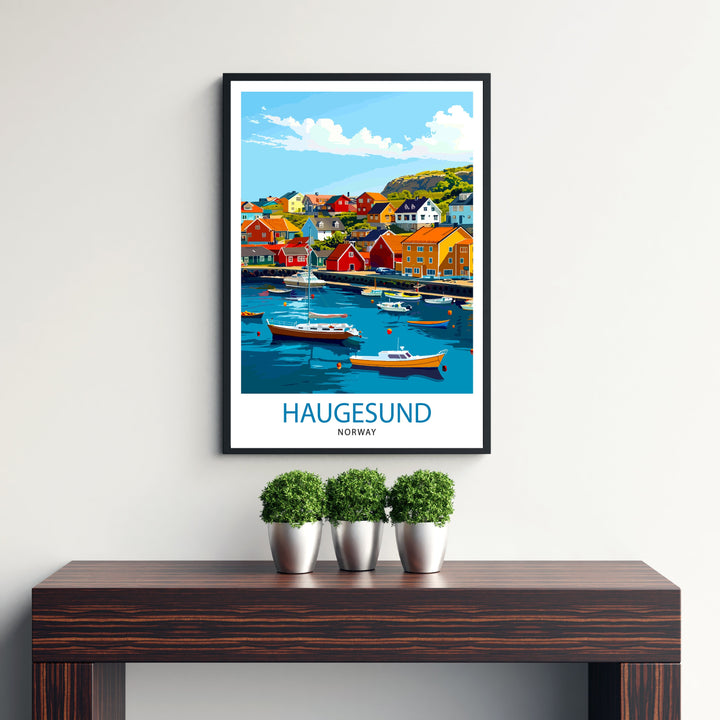 Haugesund Norway Travel Print Wall Decor Wall Art Haugesund Wall Hanging Home Décor Haugesund Gift Art Lovers Norwegian Art Lover Gift