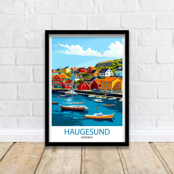 Haugesund Norway Travel Print Wall Decor Wall Art Haugesund Wall Hanging Home Décor Haugesund Gift Art Lovers Norwegian Art Lover Gift