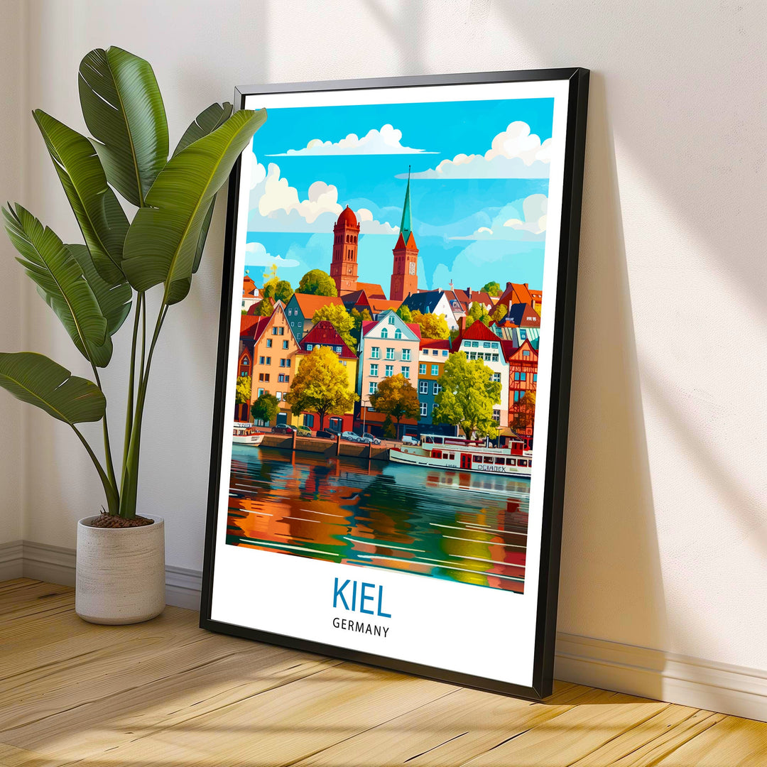 Kiel Germany Travel Print Wall Decor Wall Art Kiel Wall Hanging Home Décor Kiel Gift Art Lovers German Art Lover Gift Print Art