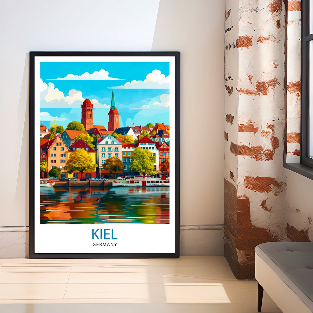 Kiel Germany Travel Print Wall Decor Wall Art Kiel Wall Hanging Home Décor Kiel Gift Art Lovers German Art Lover Gift Print Art