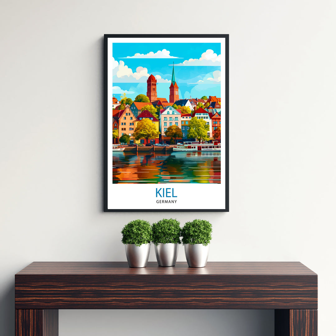 Kiel Germany Travel Print Wall Decor Wall Art Kiel Wall Hanging Home Décor Kiel Gift Art Lovers German Art Lover Gift Print Art