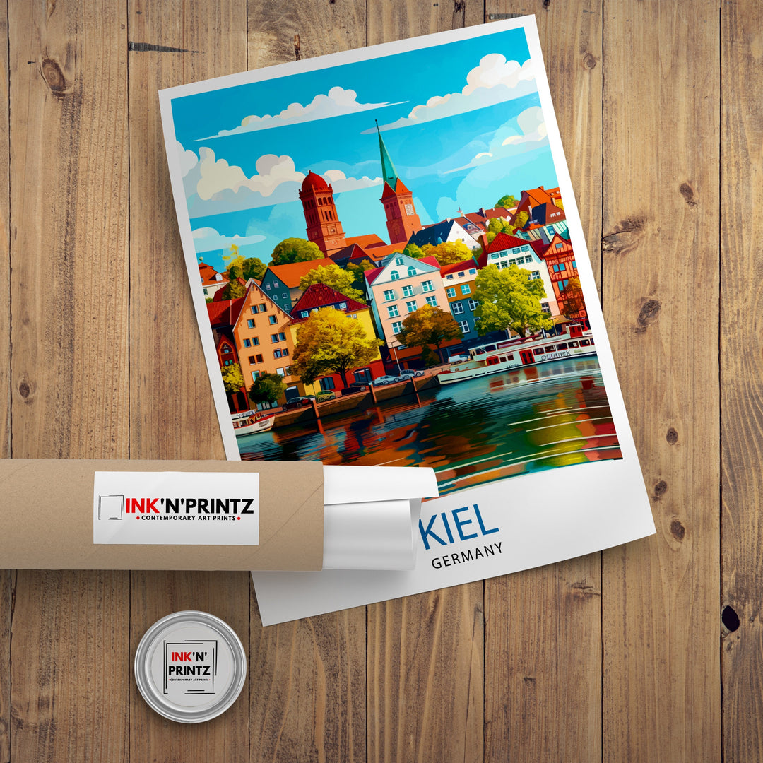 Kiel Germany Travel Print Wall Decor Wall Art Kiel Wall Hanging Home Décor Kiel Gift Art Lovers German Art Lover Gift Print Art