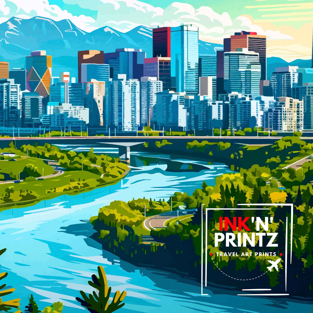 Calgary Canada Travel Poster