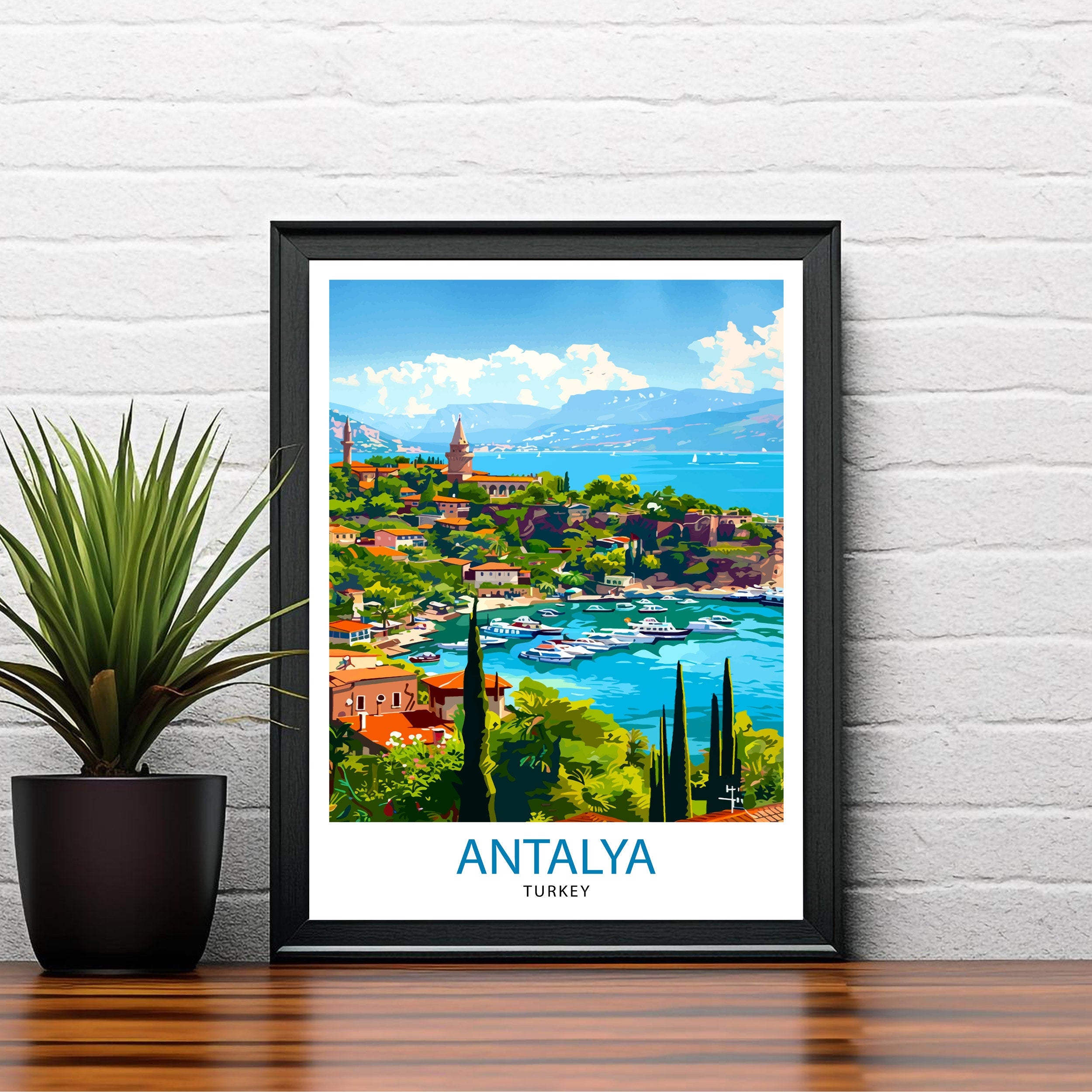 Antalya Turkey Travel Print Wall Decor Wall Art Antalya Wall Hanging Home Décor Antalya Gift Art Lovers Turkish Art Lover Gift Print Art