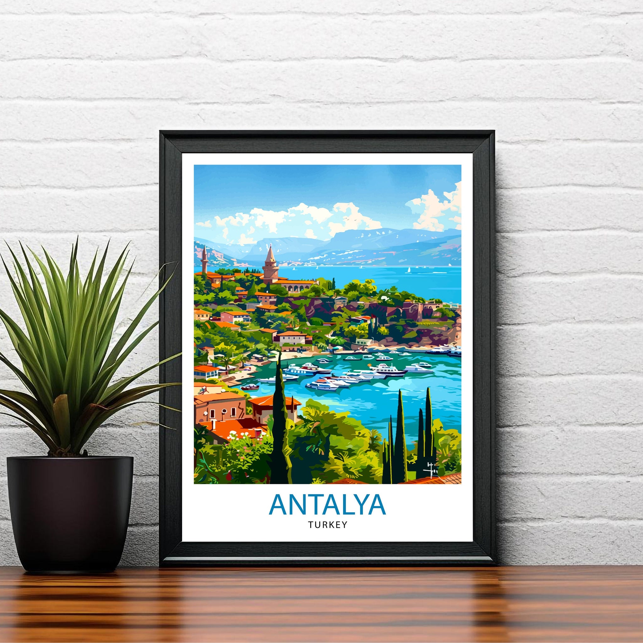 Antalya Turkey Travel Print Wall Decor Wall Art Antalya Wall Hanging Home Décor Antalya Gift Art Lovers Turkish Art Lover Gift Print Art