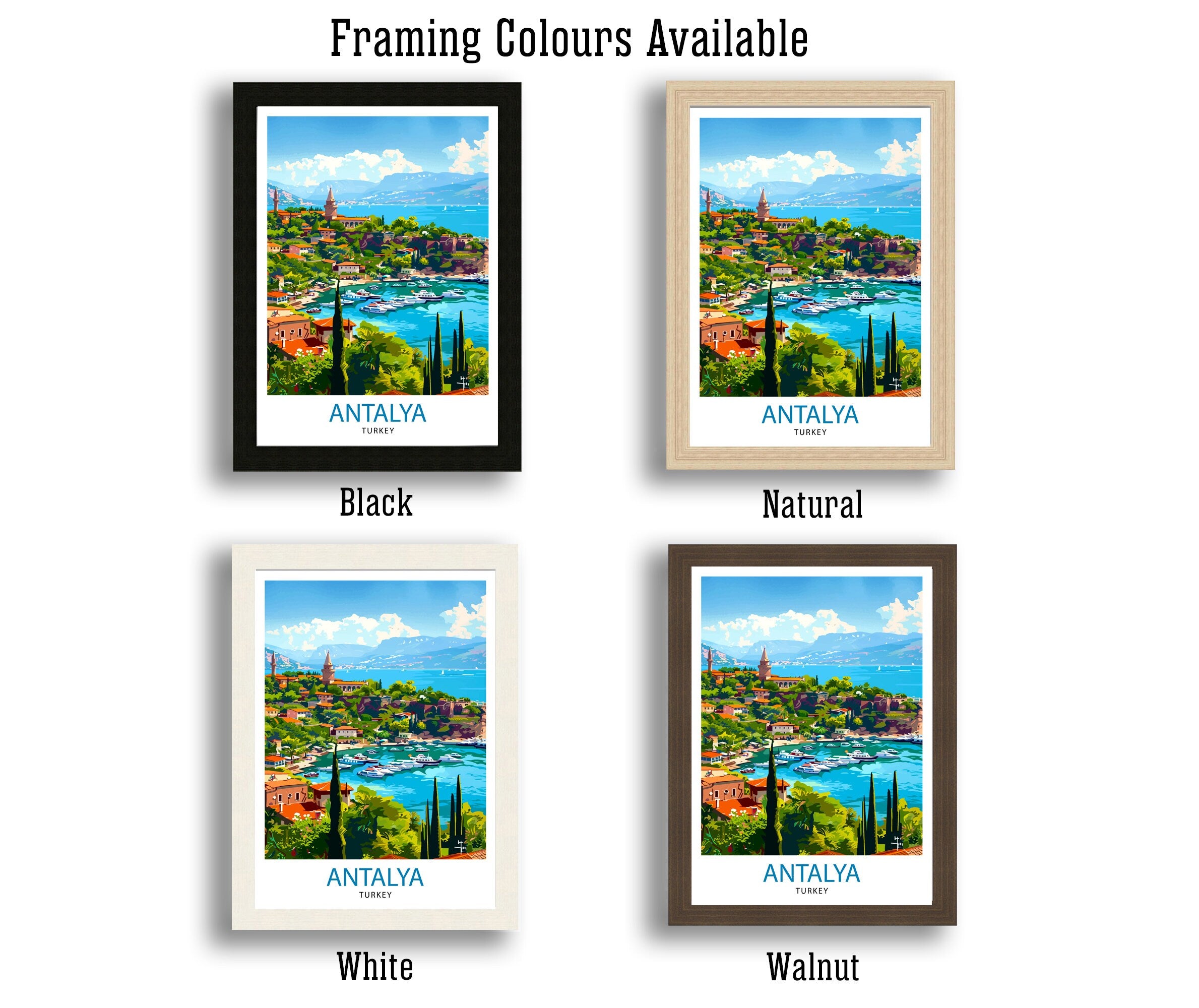 Antalya Turkey Travel Print Wall Decor Wall Art Antalya Wall Hanging Home Décor Antalya Gift Art Lovers Turkish Art Lover Gift Print Art