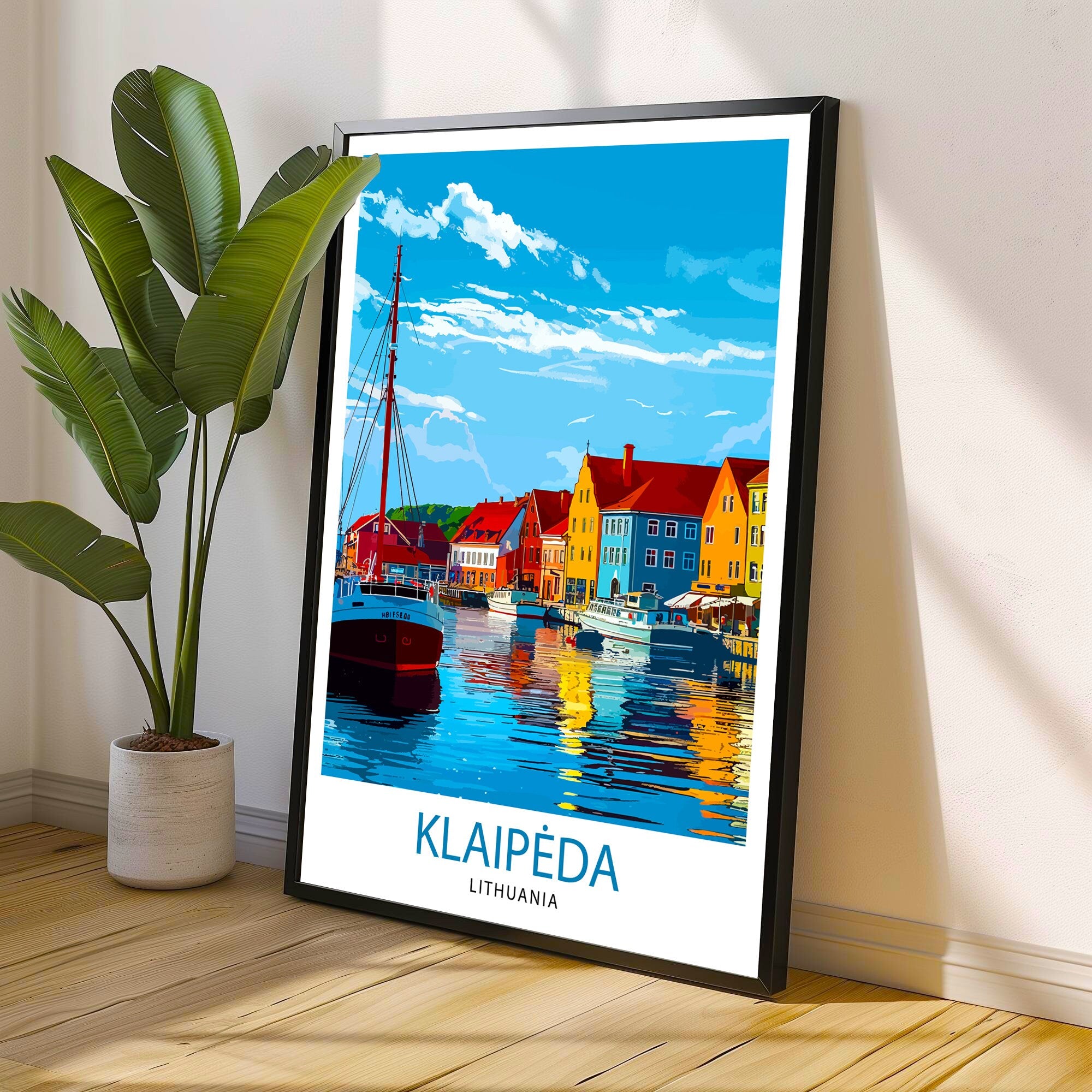 Klaipeda Lithuania Travel Print Wall Decor Wall Art Klaipeda Wall Hanging Home Décor Klaipeda Gift Art Lovers Lithuanian Art Lover