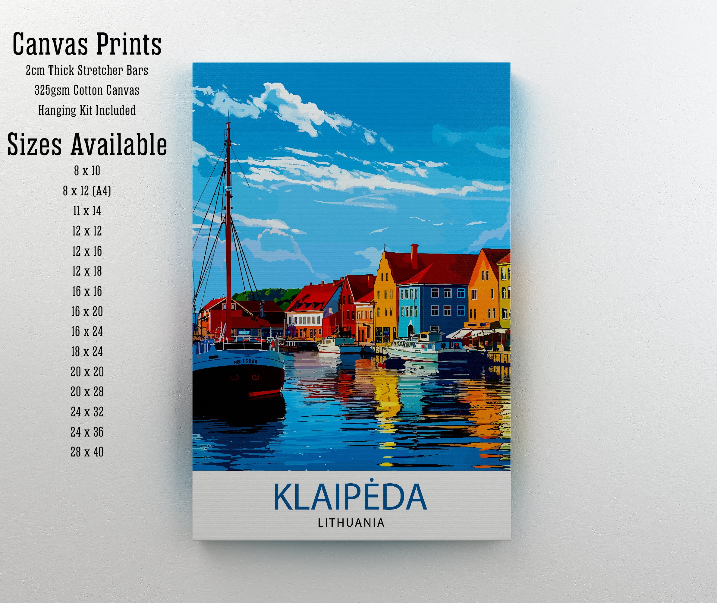 Klaipeda Lithuania Travel Print Wall Decor Wall Art Klaipeda Wall Hanging Home Décor Klaipeda Gift Art Lovers Lithuanian Art Lover