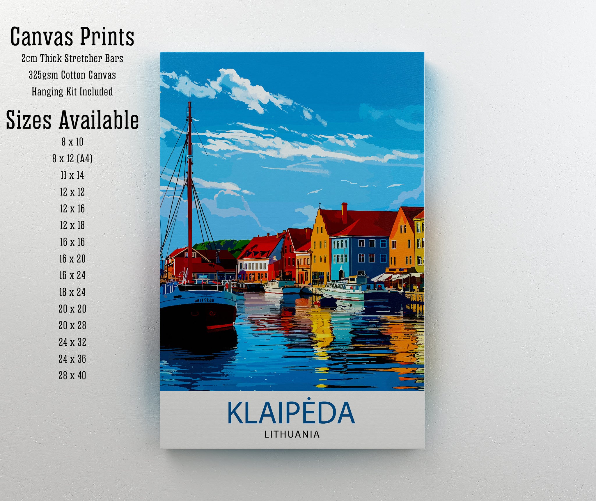 Klaipeda Lithuania Travel Print Wall Decor Wall Art Klaipeda Wall Hanging Home Décor Klaipeda Gift Art Lovers Lithuanian Art Lover