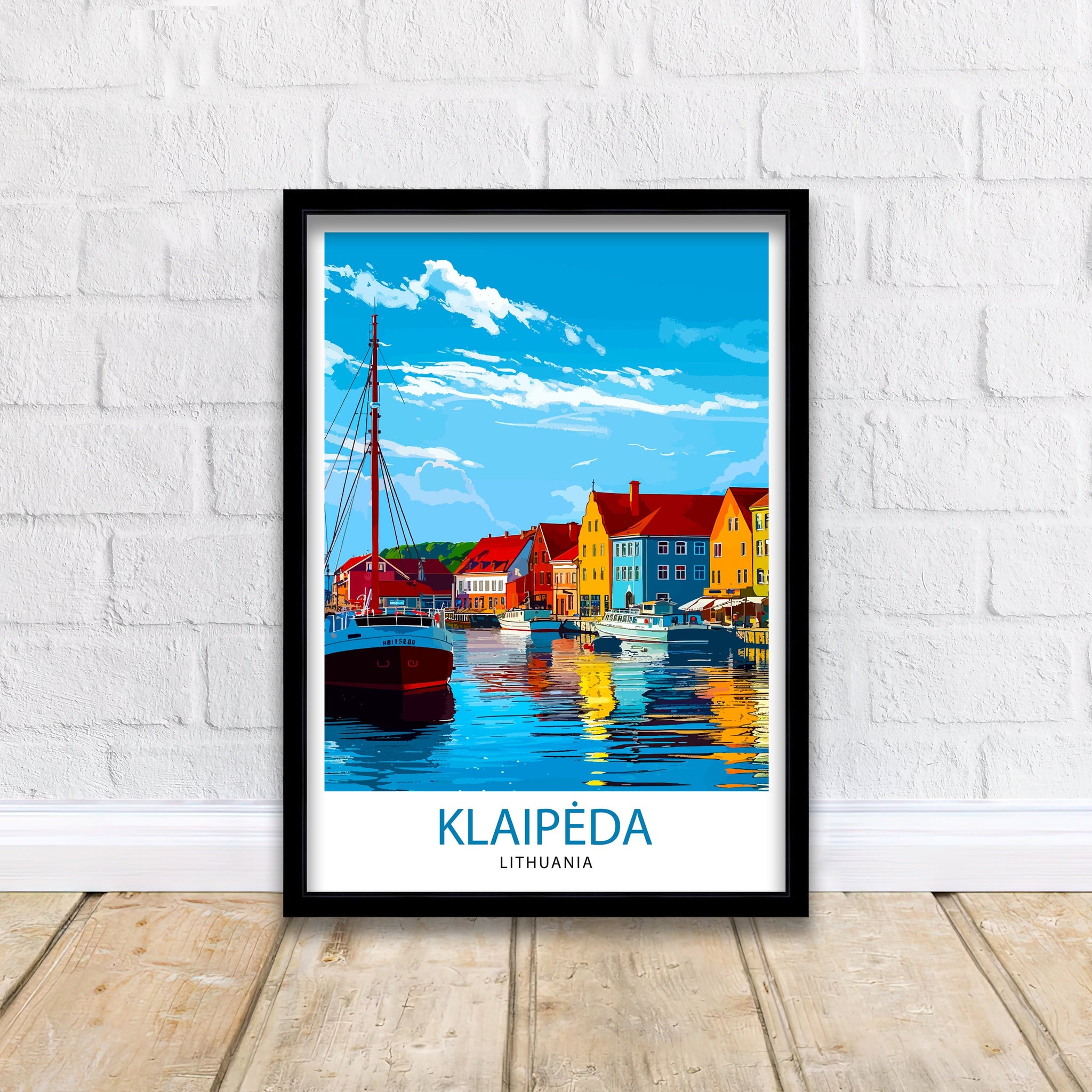 Klaipeda Lithuania Travel Print Wall Decor Wall Art Klaipeda Wall Hanging Home Décor Klaipeda Gift Art Lovers Lithuanian Art Lover