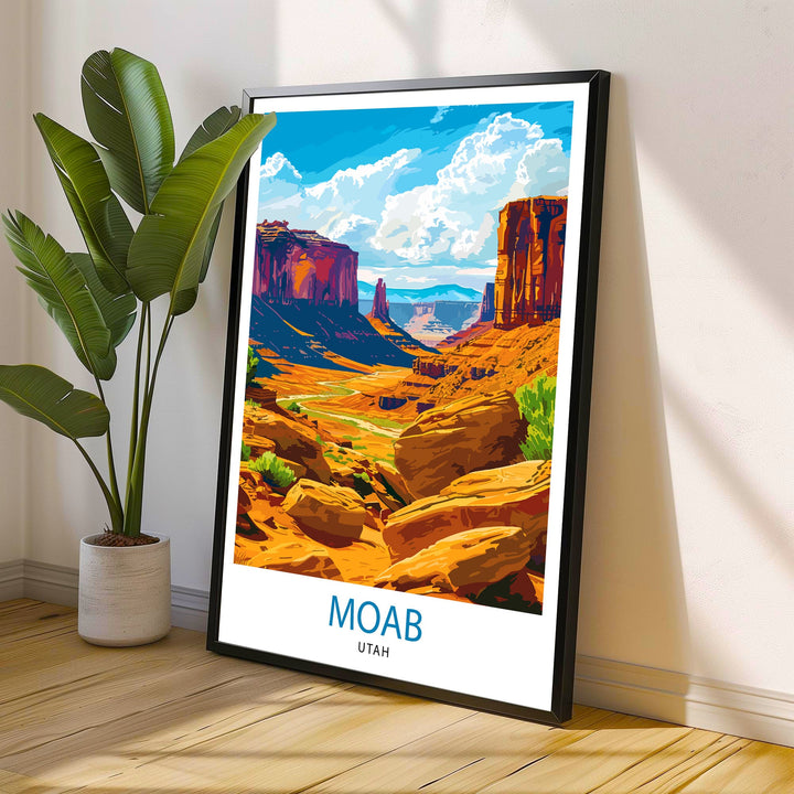 Moab Utah Travel Print Wall Decor Wall Art Moab Wall Hanging Home Décor Moab Gift Art Lovers Utah Art Lover Gift Print Art