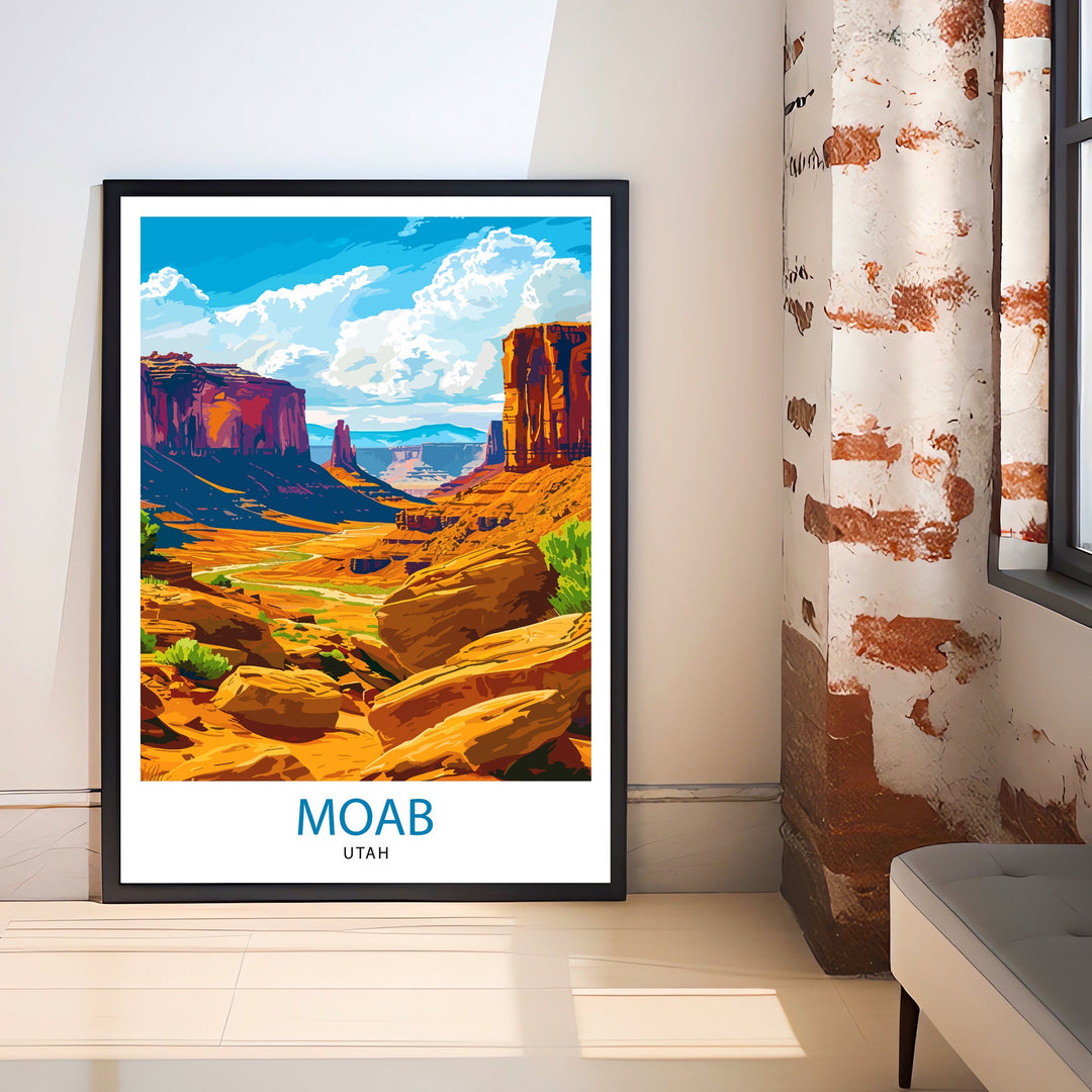 Moab Utah Travel Print Wall Decor Wall Art Moab Wall Hanging Home Décor Moab Gift Art Lovers Utah Art Lover Gift Print Art